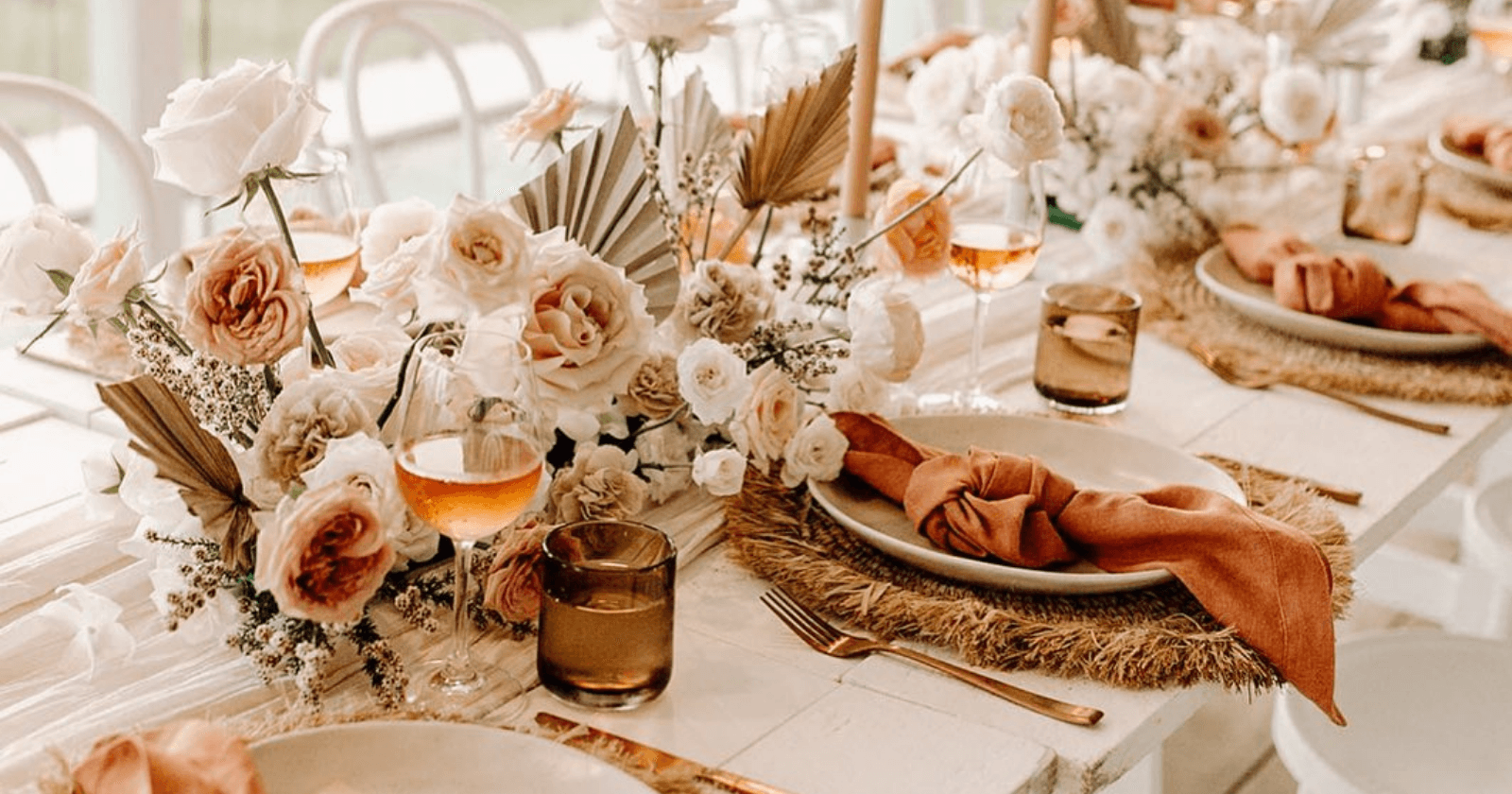 Elegant wedding tablescape